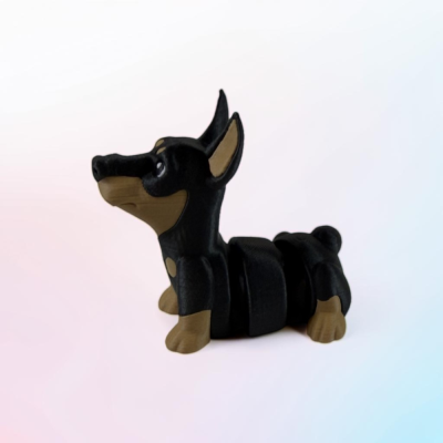 Flexi Dobermann – Figurine articulée 3D | Da Corn Lab