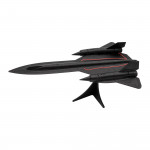 Réplique SR-71 Blackbird vue de côté - Avion espion supersonique modélisme aviation collection emblématique