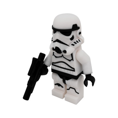 Grande brique Stormtrooper Star Wars vue de face - Soldat impérial Empire armure blanche trooper collection galaxie