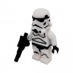 Grande brique Stormtrooper Star Wars vue de face - Soldat impérial Empire armure blanche trooper collection galaxie