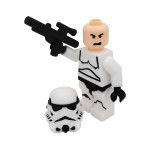 Figurine Stormtrooper format brique vue de côté - Star Wars soldat Empire armure blanche trooper collection iconique