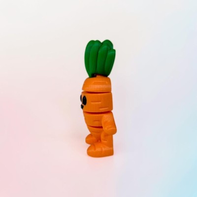 Flexi Carotte articulée kawaii impression 3D | Da Corn Lab