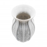 Vase sculpture texturé vue de côté - Décoration moderne formes irrégulières fleurs design artistique original