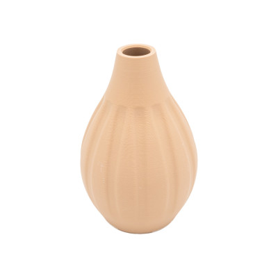 Soliflore amphore vase design vue de face - Décoration élégant pratique fleur unique blanc pêche noir intérieur