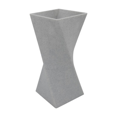 Vase carré twisté design vue de face - Décoration moderne twist géométrique fleurs intérieur Da Corn Lab