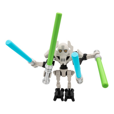 Grande brique Général Grievous Star Wars vue de face - Figurine cyborg quatre bras sabres laser collection galaxie