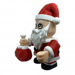 Statuette Père Noël Smashed vue de côté - Santa Claus Noël barbu hotte cadeaux collection festive décoration