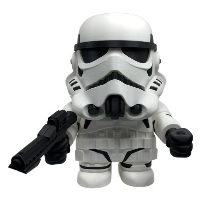 Figurine Smashed Trooper Stormtrooper vue de face - Star Wars soldat impérial Empire armure blanche collection galaxie