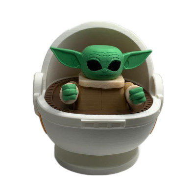 Figurine Smashed Grogu Baby Yoda vue de face - Star Wars Mandalorian mignon adorable Force collection Enfant