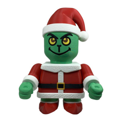 Figurine Smashed Grinch Dr Seuss vue de face - Noël malice magie regard rusé décoration festive collection