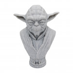 Buste sculpture Yoda effet marbre vue de face - Figurine Star Wars maître Jedi sage Force décoration