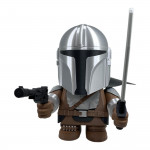 Figurine Smashalorian Mandalorian Smashed vue de face - Mando Star Wars armure beskar chasseur prime collection