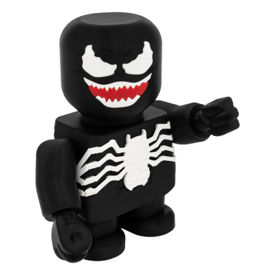 Figurine Smashed Venom symbiote vue de face - Marvel anti-héros terrifiante sourire carnassier collection sombre