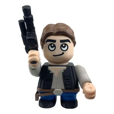 Figurine Smashed Solo Han Solo Star Wars vue de face - Pilote Faucon Millenium contrebandier galaxie collection iconique