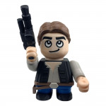 Figurine Smashed Solo Han Solo Star Wars vue de face - Pilote Faucon Millenium contrebandier galaxie collection iconique