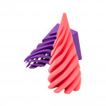 Fidget pyramide spirale mouvement hypnotique vue de face - Gadget anti-stress conception intrigante