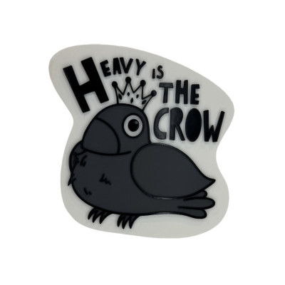 Plaque décorative Heavy Crow Petite Azajo vue de face - Art mural corbeau design original décoration moderne