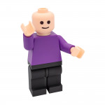 Grande brique classique personnalisable vue de face - Figurine humain format brique collection personnalisation unique