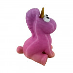 Licorne Kilouch phosphorescent vue de côté - Figurine magique louche brille noir collection espèce rare mignonne