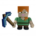 Figurine Smashed Alex Minecraft vue de face - Explorer carré aventurier biome jeu vidéo pixels cubes collection