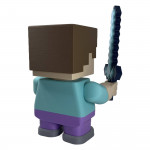 Figurine Smashed Steve Minecraft vue de face - Personnage carré explorateur aventurier jeu vidéo cube