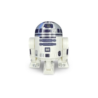 Figurine R2-Smashed2 R2-D2 vue de face - Star Wars droïde galaxie astromech collection bleu blanc iconique