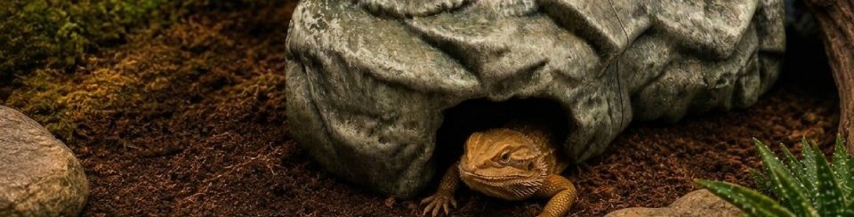 Cachette gecko léopard imprimée en 3D - vue de face