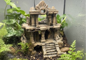 Décor terrarium fantaisie ruines maya imprimées en 3D