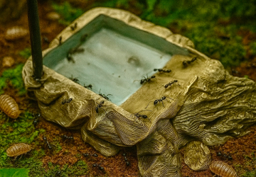 Gamelle microfaune imprimée en 3D avec cloportes et fourmis