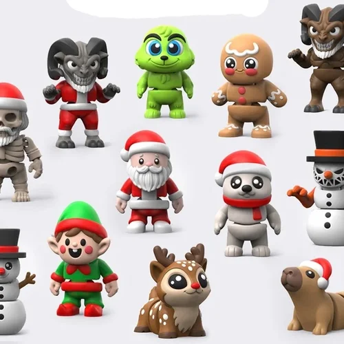 Figurines articulées Noël imprimées en 3D